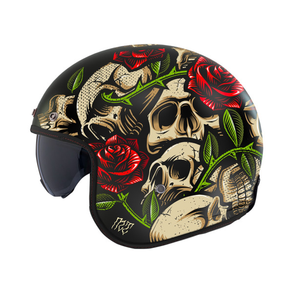 MT Helmets MT Le Mans 2 SV S Breakout B9 Matt Black Red